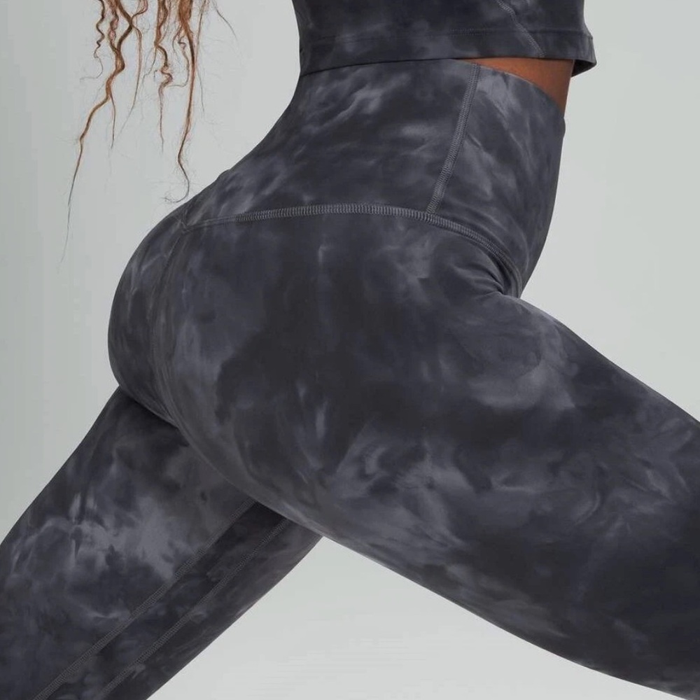 lululemon athletica Black Tie-Dye High-Rise Leggings